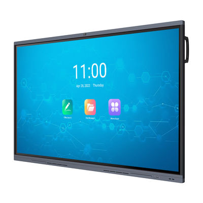 H11S 65 ইঞ্চি 4K কনফারেন্স বোর্ড 8G RAM UHD স্মার্ট ইন্টারেক্টিভ ফ্ল্যাট প্যানেল