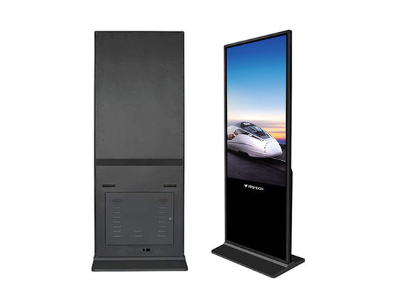 ইন্টারেক্টিভ টাচ এলইডি ফ্লোর স্থায়ী LCD বিজ্ঞাপন প্লেয়ার 65 '' বড় স্ক্রিন