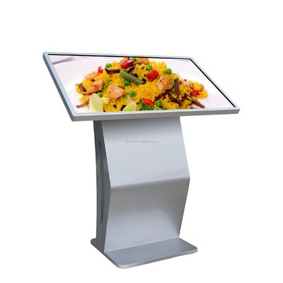 65'' অনুভূমিক ইলেক্ট্রনিক সাইনেজ এইচডি ওয়াই-ফাই নেটওয়ার্ক টাচ এলসিডি স্ক্রিন কোয়েরি মেশিন